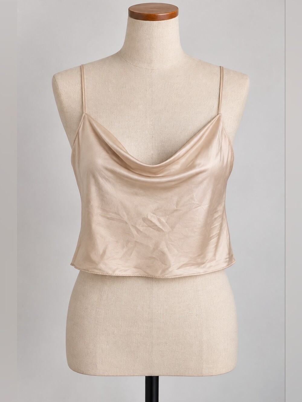 Aritzia Sunday Best Satin Cowl Neck Cami 2XS